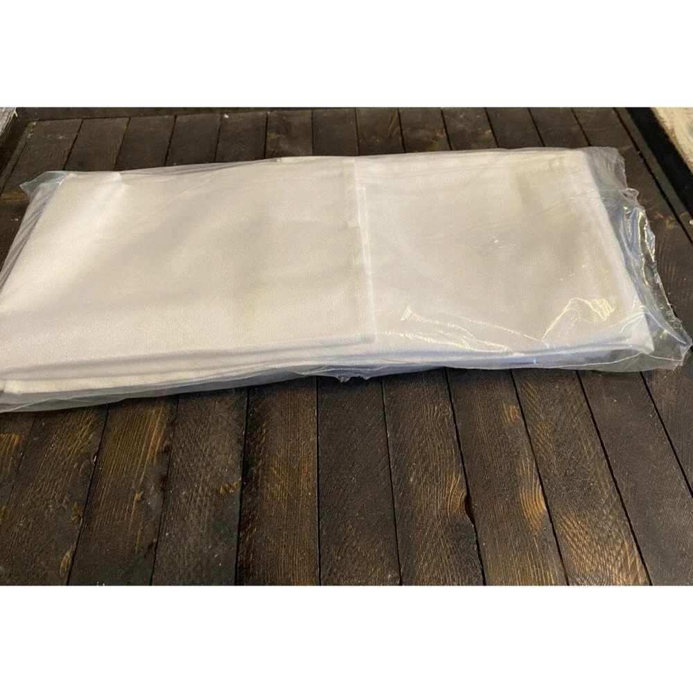 Set Of 12 White Cloth Napkins Washable 21X21 in Fabric Napkins Wedding
